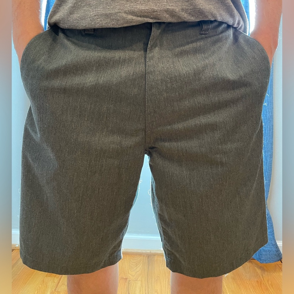 Volcom Men's Charcoal Flat Front Shorts